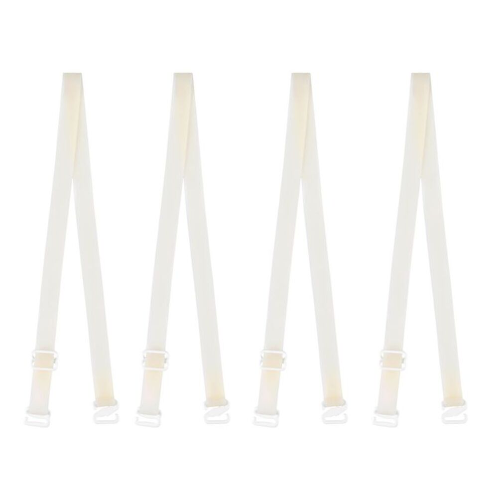 Clear Invisible Adjustable Replacement Bra Shoulder Straps Skin Color 10 mm